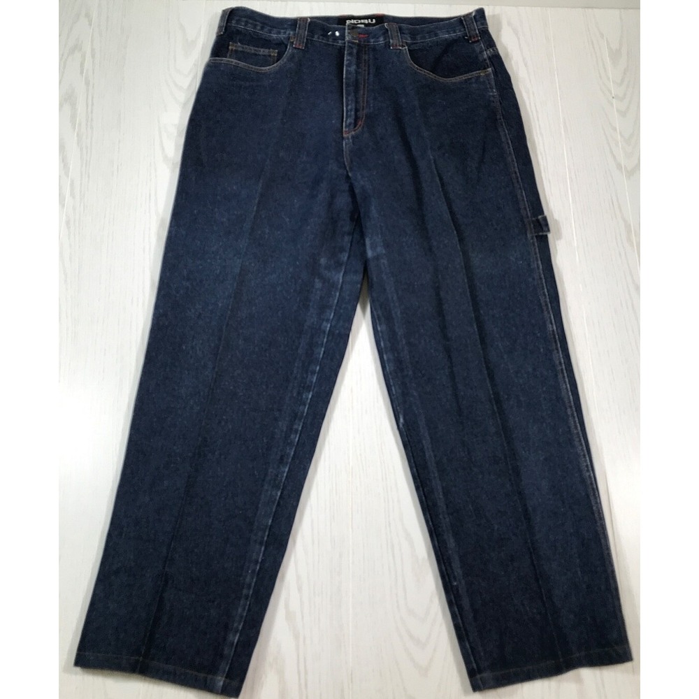 Vintage Y2K Carpenter Jeans Mens 38x32 NoBu Blue Baggy Skater Hip Hop Wide Leg
